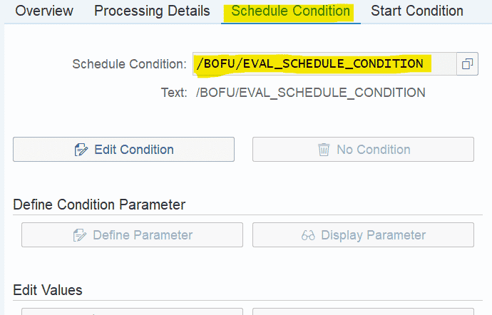 Schedule Condition