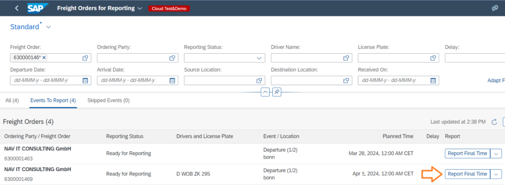 SAP BN4L carrier tenant