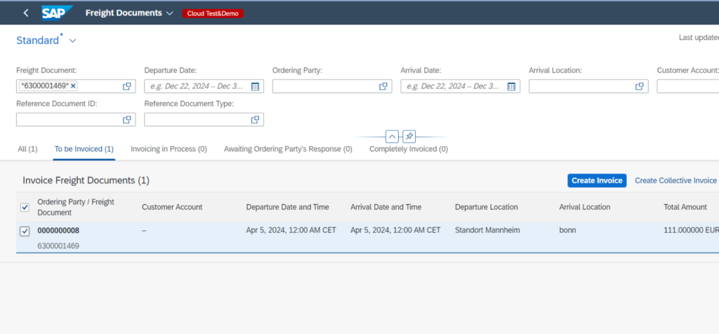 Self-Billing carrier