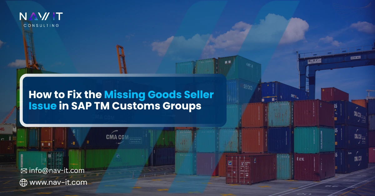 SAP TM Customs Groups